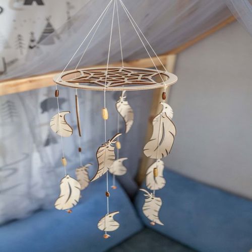 طرح رویای گیر برای برش لیزری - dream catcher for laser cutting ve - برای دستگاه CNC چوب و لیزر (سی ان سی)