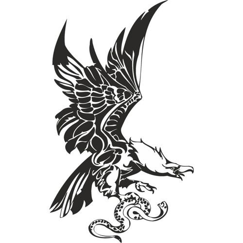 طرح عقاب مار را در چنگال گرفت پنجه ( ) - eagle catch snake in claws ve - برای دستگاه CNC چوب و لیزر (سی ان سی)