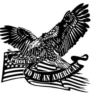 طرح عکس برچسب عقاب سیلوئت لوگو - eagle decal silhouette logo - برای دستگاه CNC چوب و لیزر (سی ان سی)