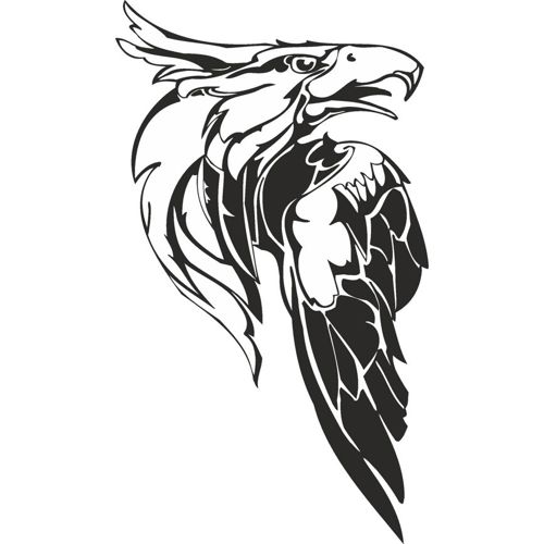 طرح عقاب شکارچی پرنده آزاد - eagle predatory bird - برای دستگاه CNC چوب و لیزر (سی ان سی)