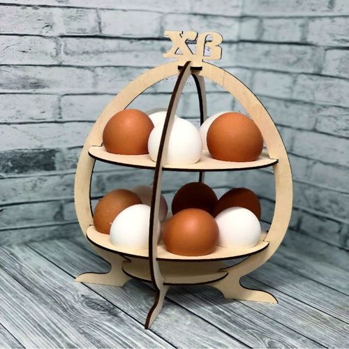 طرح میز تخم مرغ عید عید دکوراسیون - easter egg display stand easter table decor ve - برای دستگاه CNC چوب و لیزر (سی ان سی)