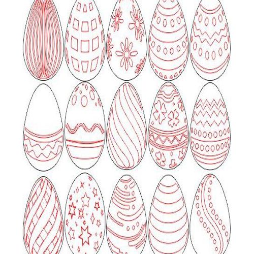 طرح تخم‌مرغ‌های عید پاک برای برش لیزری - easter eggs for laser cut ve - برای دستگاه CNC چوب و لیزر (سی ان سی)