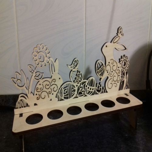 طرح پایه تخم مرغ عید عید عید برای برش لیزری - easter egg stand for laser cutting ve - برای دستگاه CNC چوب و لیزر (سی ان سی)