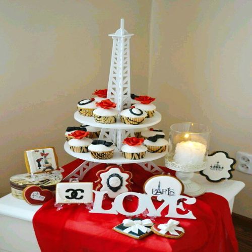 طرح پایه کاپ کیک برج ایفل برای برش لیزری - eiffel tower cupcake stand for laser cut ve - برای دستگاه CNC چوب و لیزر (سی ان سی)