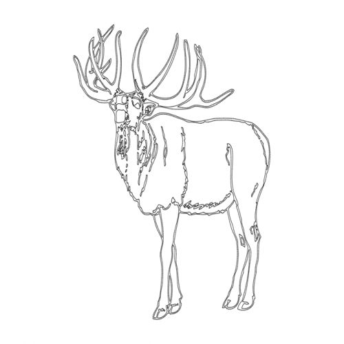 طرح گوزن - elk - برای دستگاه CNC چوب و لیزر (سی ان سی)
