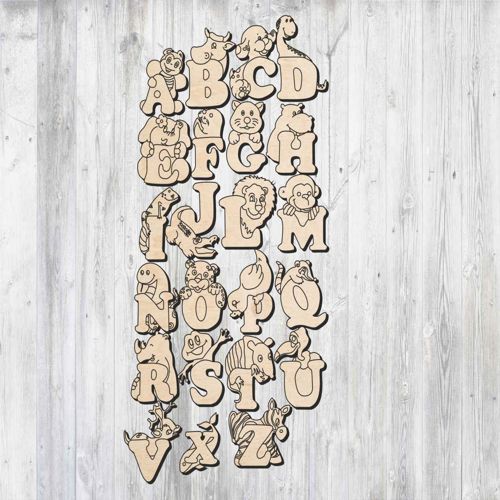 طرح حروف الفبای انگلیسی اشکال برای برش لیزری - english letters alphabet shapes for laser cut ve - برای دستگاه CNC چوب و لیزر (سی ان سی)
