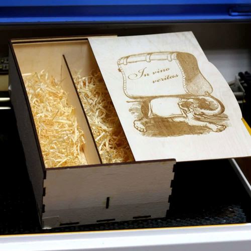 طرح حکاکی در وینو وریتاس دو بطری مقطعی جعبه نوشابه برش لیزری - engraved in vino veritas two bottle sectional wine box laser cut ve - برای دستگاه CNC چوب و لیزر (سی ان سی)
