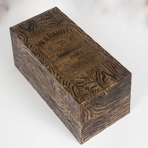 طرح حکاکی جک دنیلز بطری نوشابه جعبه چوبی - engraved jack daniels whiskey wooden box ve - برای دستگاه CNC چوب و لیزر (سی ان سی)