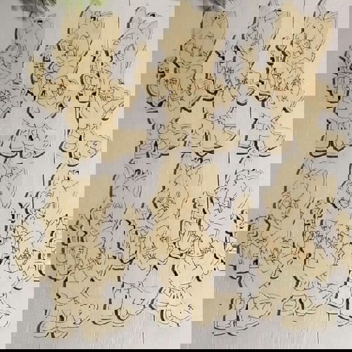 طرح مگنت دکور چوبی حکاکی شده برای برش لیزر - engraved wooden decor magnet for laser cut ve - برای دستگاه CNC چوب و لیزر (سی ان سی)