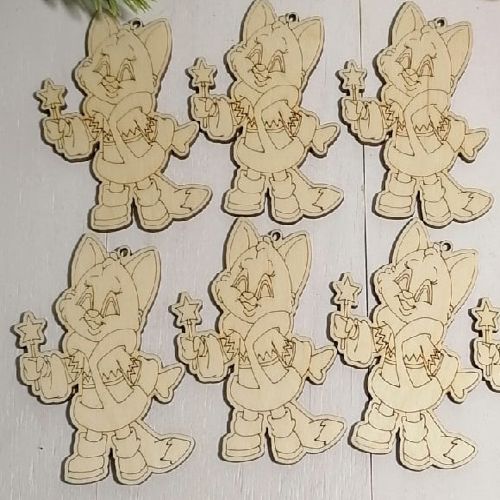 طرح دکور چوبی حکاکی شده با آهنربا، برش لیزری - engraved wooden decor magnet laser cut ve - برای دستگاه CNC چوب و لیزر (سی ان سی)