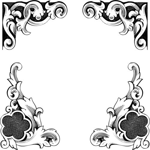 طرح حاشیه توری کلاسیک اروپایی برای برش لیزری - european classic lace border for laser cut ve - برای دستگاه CNC چوب و لیزر (سی ان سی)
