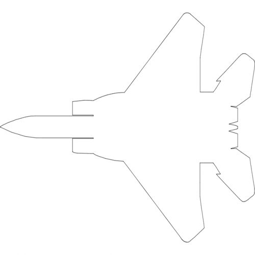 طرح وکتور آماده برش هواپیمای F-15 برای دستگاه CNC چوب و لیزر ( سی ان سی )