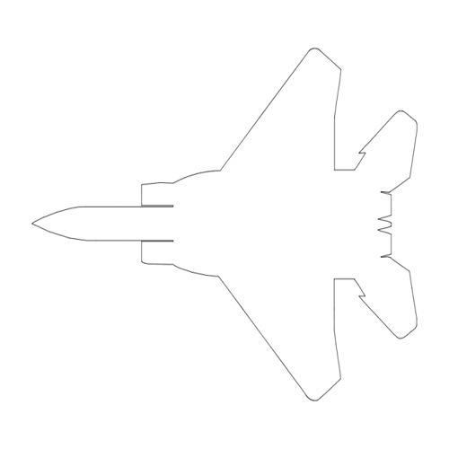 طرح جت اف - f15 jet - برای دستگاه CNC چوب و لیزر (سی ان سی)
