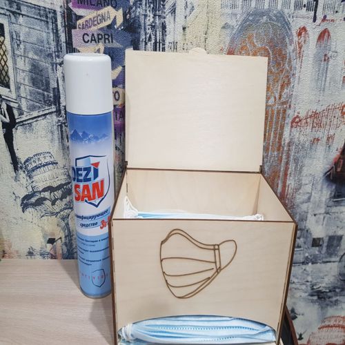 طرح دستگاه پخش کننده ماسک با درب جعبه نگهداری ماسک صورت پوشش - face mask dispenser with lid face mask storage box ve - برای دستگاه CNC چوب و لیزر (سی ان سی)