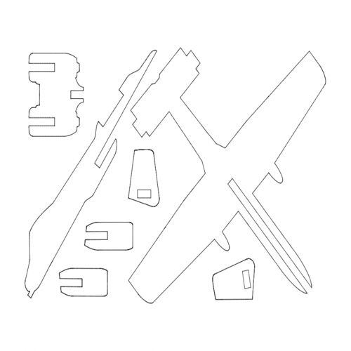طرح وکتور آماده برش هواپیمای Fairchild A-10 برای دستگاه CNC چوب و لیزر ( سی ان سی )