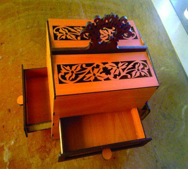 طرح جعبه فانتزی - fancy box - برای دستگاه CNC چوب و لیزر (سی ان سی)