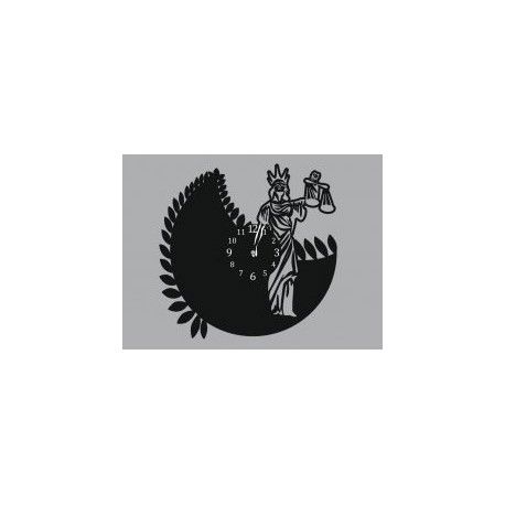 طرح فمیدا زن عدالت ساعت - femida woman of justice clock - برای دستگاه CNC چوب و لیزر (سی ان سی)