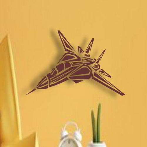 طرح دیوار هواپیما جنگنده جت تزئینات - fighter jet plane wall decor ve - برای دستگاه CNC چوب و لیزر (سی ان سی)