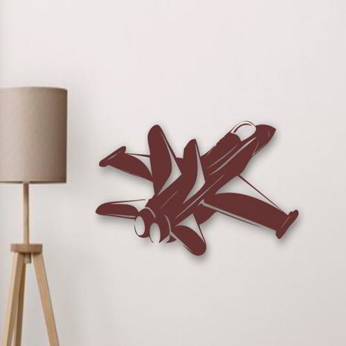 طرح برچسب دیواری هواپیمای جنگنده جت - fighter jet plane wall sticker ve - برای دستگاه CNC چوب و لیزر (سی ان سی)