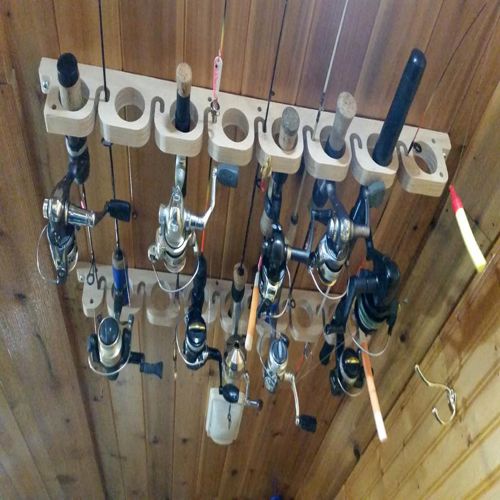طرح نگهدارنده میله ماهیگیری جای گیره - fishing rod holder - برای دستگاه CNC چوب و لیزر (سی ان سی)