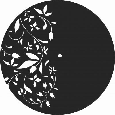 طرح ساعت گلدار گل - floral clock ve jpeg - برای دستگاه CNC چوب و لیزر (سی ان سی)