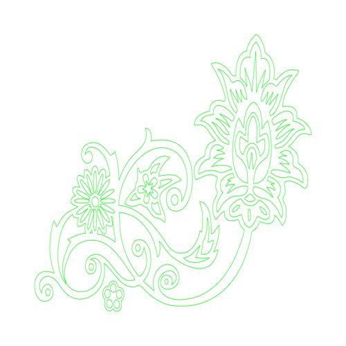 طرح گل دار الگوی - floral design pattern - برای دستگاه CNC چوب و لیزر (سی ان سی)
