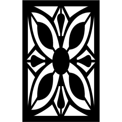 طرح گلدار مشبک الگو - floral grille pattern - برای دستگاه CNC چوب و لیزر (سی ان سی)