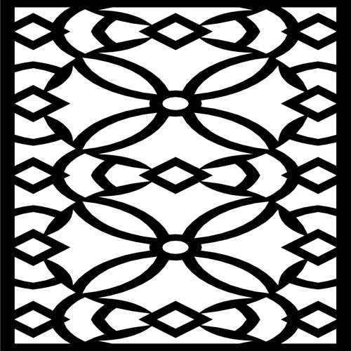 طرح شابلون گل شبکه‌ای طرح برش cnc الگوی برای برش لیزر - floral lattice stencil design cnc cutting pattern for laser cut ve - برای دستگاه CNC چوب و لیزر (سی ان سی)