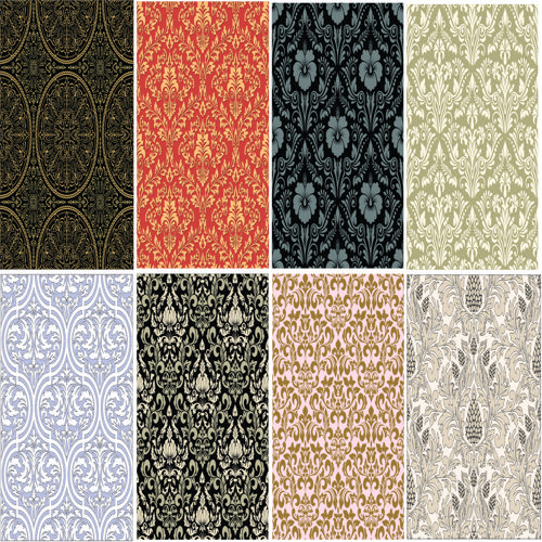 طرح شابلون جداکننده درز طرح گل شبکه‌ای - floral lattice stencil separator seamless panels set for laser cut ve - برای دستگاه CNC چوب و لیزر (سی ان سی)