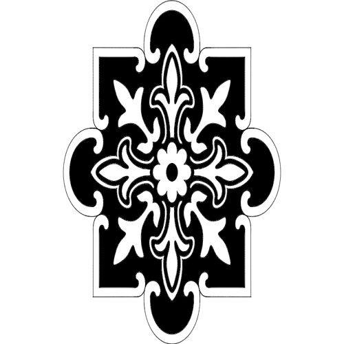 طرح الگوی گلدار تزئینی - floral pattern decorative - برای دستگاه CNC چوب و لیزر (سی ان سی)