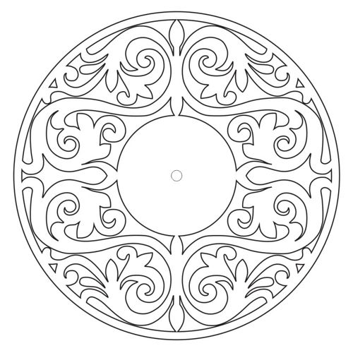 طرح ساعت دیواری طرح گلدار برش لیزری - floral pattern wall clock laser cut ve - برای دستگاه CNC چوب و لیزر (سی ان سی)