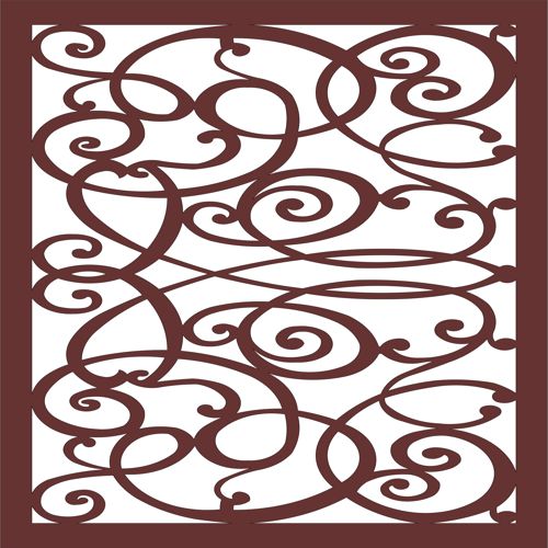 طرح جداکننده اتاق گلدار درز صفحه پنل برای برش لیزری - floral room divider seamless screen panel for laser cutting - برای دستگاه CNC چوب و لیزر (سی ان سی)