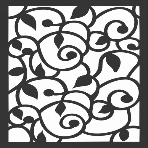 طرح الگوهای گل صفحه طراحی - floral screen patterns design 26 - برای دستگاه CNC چوب و لیزر (سی ان سی)