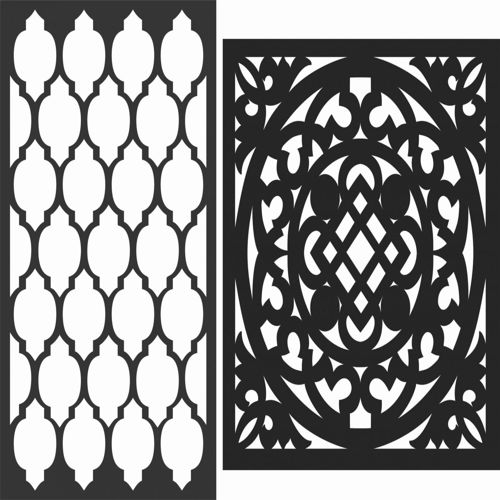 طرح الگوهای گل صفحه طراحی - floral screen patterns design 27 - برای دستگاه CNC چوب و لیزر (سی ان سی)