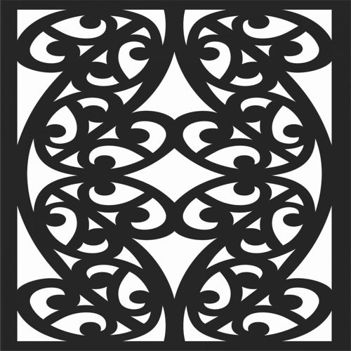 طرح الگوهای صفحه گلدار طراحی - floral screen patterns design 28 - برای دستگاه CNC چوب و لیزر (سی ان سی)