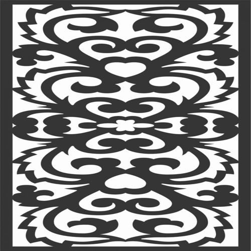 طرح الگوهای صفحه گلدار طراحی - floral screen patterns design 29 - برای دستگاه CNC چوب و لیزر (سی ان سی)