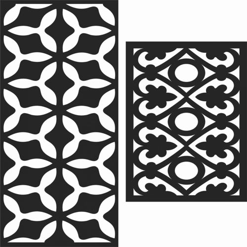 طرح الگوهای گل صفحه طراحی - floral screen patterns design 37 - برای دستگاه CNC چوب و لیزر (سی ان سی)