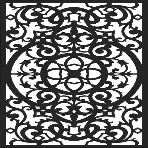 طرح الگوهای صفحه گلدار طراحی - floral screen patterns design 41 - برای دستگاه CNC چوب و لیزر (سی ان سی)