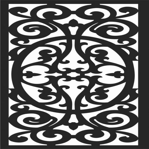 طرح الگوهای صفحه گلدار طراحی - floral screen patterns design 42 - برای دستگاه CNC چوب و لیزر (سی ان سی)
