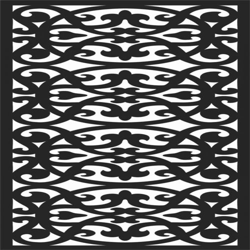 طرح الگوهای گل صفحه طراحی - floral screen patterns design 43 - برای دستگاه CNC چوب و لیزر (سی ان سی)