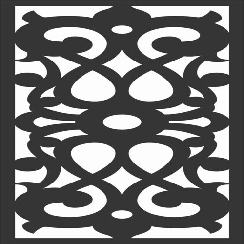 طرح الگوهای صفحه گلدار طراحی - floral screen patterns design 44 - برای دستگاه CNC چوب و لیزر (سی ان سی)