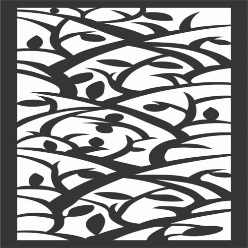 طرح الگوهای صفحه گلدار طراحی - floral screen patterns design 48 - برای دستگاه CNC چوب و لیزر (سی ان سی)