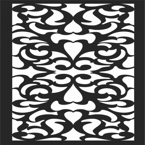 طرح الگوهای صفحه گلدار طراحی 70 - floral screen patterns design 70 - برای دستگاه CNC چوب و لیزر (سی ان سی)