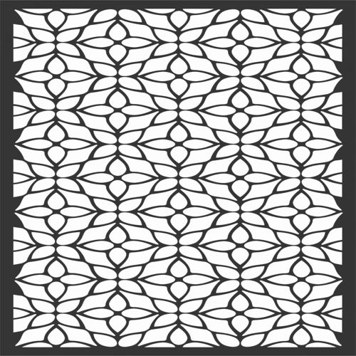 طرح الگوهای گل صفحه طراحی - floral screen patterns design 73 - برای دستگاه CNC چوب و لیزر (سی ان سی)
