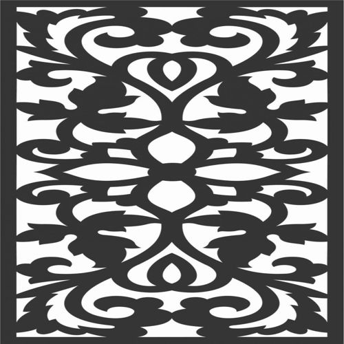 طرح الگوهای گل صفحه طراحی 77 - floral screen patterns design 77 - برای دستگاه CNC چوب و لیزر (سی ان سی)