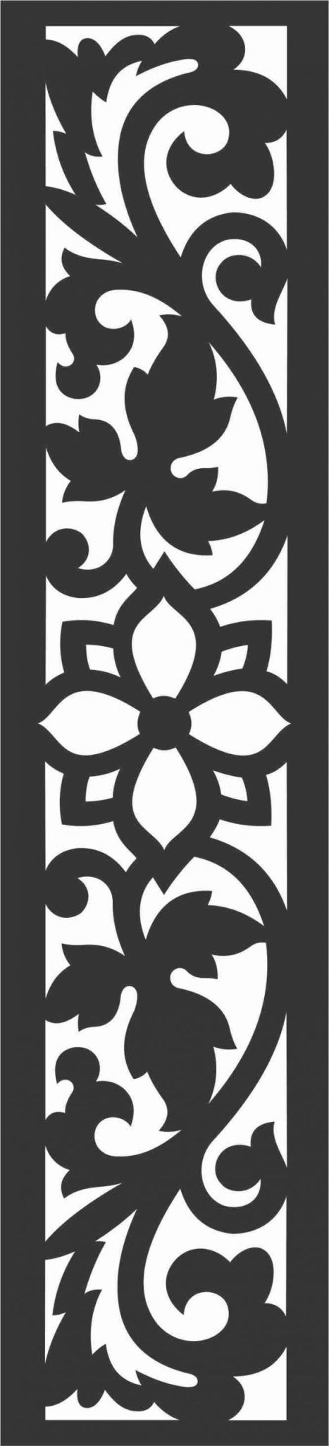 طرح الگوهای صفحه گلدار طراحی - floral screen patterns design 81 - برای دستگاه CNC چوب و لیزر (سی ان سی)