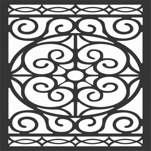 طرح الگوهای صفحه گلدار طراحی - floral screen patterns design 84 - برای دستگاه CNC چوب و لیزر (سی ان سی)
