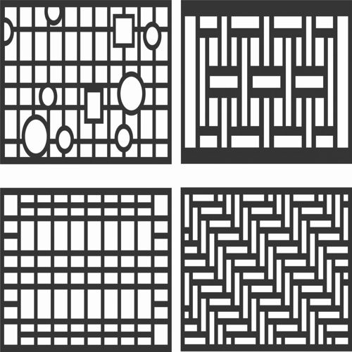 طرح الگوهای گل صفحه طراحی - floral screen patterns design 86 - برای دستگاه CNC چوب و لیزر (سی ان سی)
