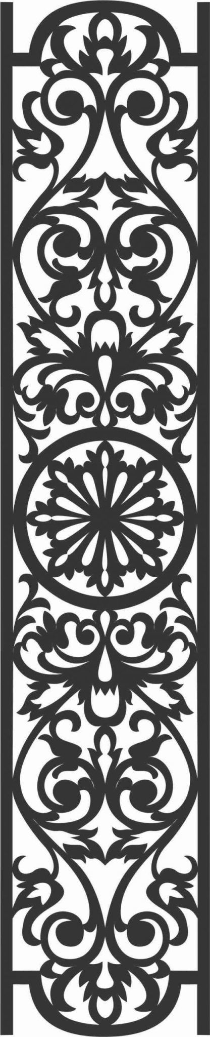 طرح الگوهای صفحه گلدار طراحی - floral screen patterns design 88 - برای دستگاه CNC چوب و لیزر (سی ان سی)