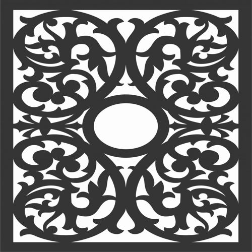 طرح الگوهای گل صفحه طراحی - floral screen patterns design 90 - برای دستگاه CNC چوب و لیزر (سی ان سی)